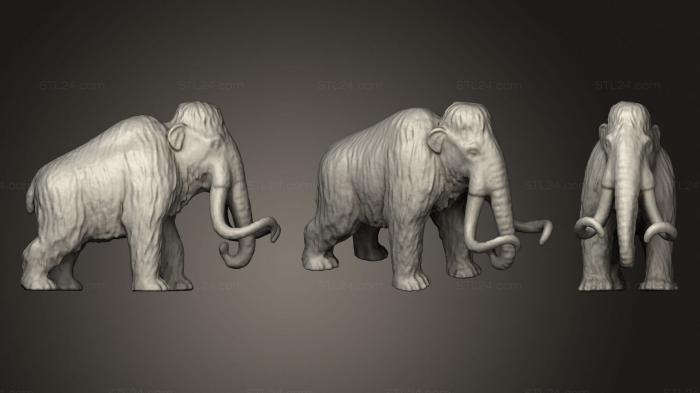 Статуэтки животных (Мамуте, STKJ_2343) 3D модель для ЧПУ станка